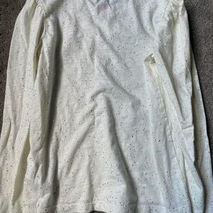 Sparkly White Long Sleeve Top